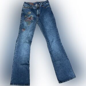 MU Blue Jeans With Rhinestone Pattern